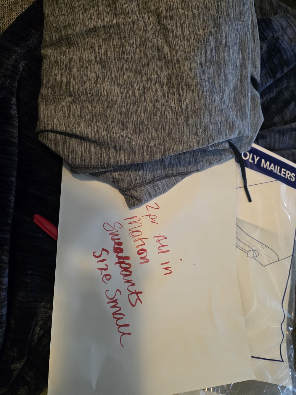 2 Pair Of Gray Marled Athletic joggers